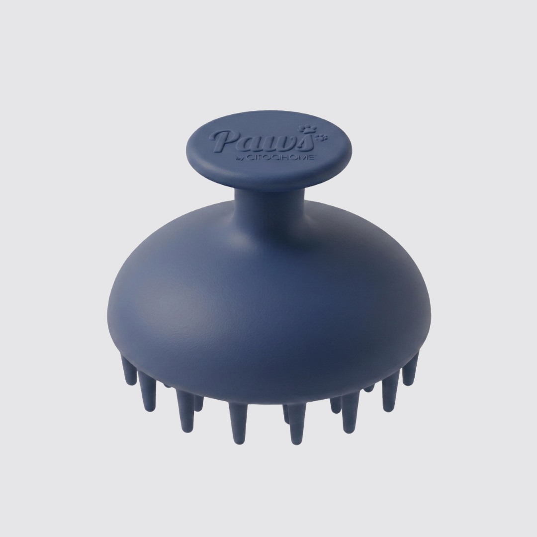 FLEXISIBLE SILICONE DOG BRUSH - NAVY